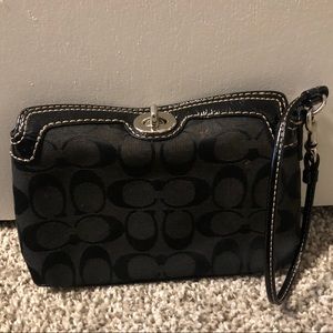 Black Coach Wristlet